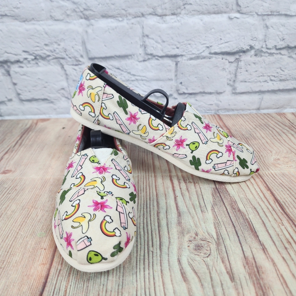 TOMS Classic Birch Multi Rainbow Slip-On